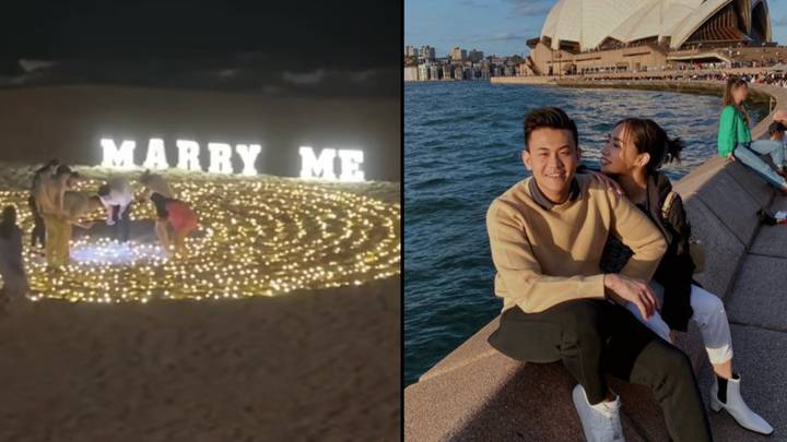 Man’s beach proposal goes horribly wrong as he loses ring in sand