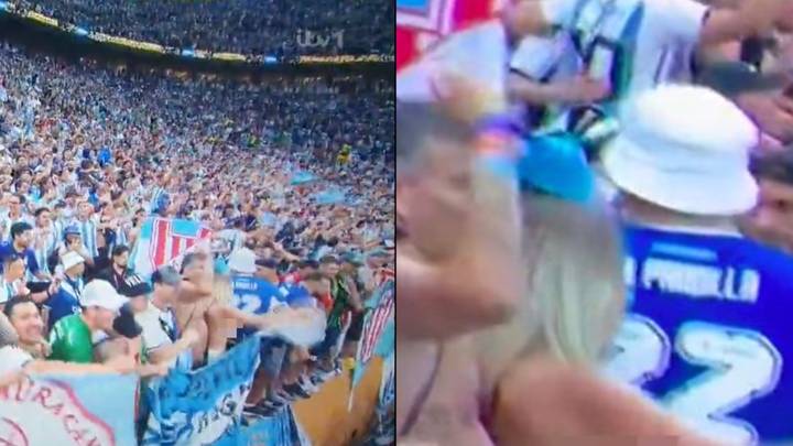 Topless Argentinian fan risks jail time after BBC accidentally airs wild moment