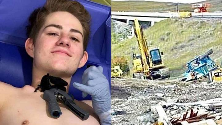 Man chopped in half by forklift bravely shares horrifying photo from the scene