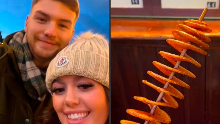 Couple left 'gobsmacked' at famous Christmas market prices after paying £14 for potato stick