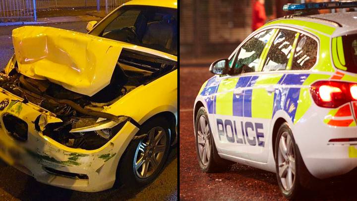 Police ‘lost for words’ after woman tries to drive smashed up BMW home after crash