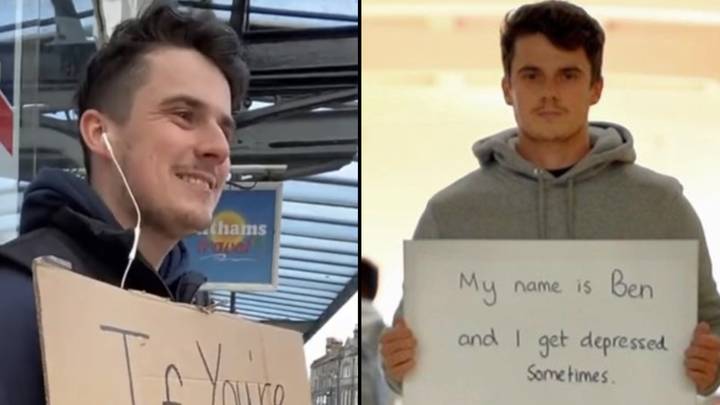 Man who 'exposed his biggest secret' in the middle of the street praised by complete strangers