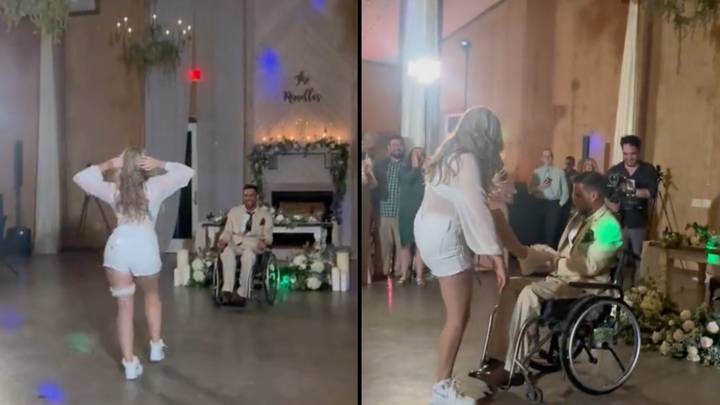 Bride stuns internet with sexy dance for groom