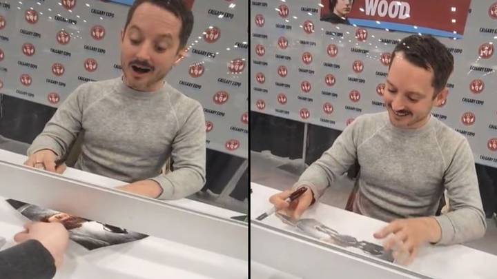 Woman Asks Elijah Wood To Sign Picture From Very Unexpected Movie