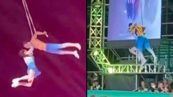 Horror moment acrobat falls to their death in front of terrified onlookers at show