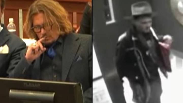 Johnny Depp Reacts To CCTV Footage Of Himself Breaking Rules In Elevator