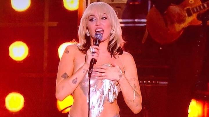 Miley Cyrus' Top Falls Off Mid-Performance At Her New Year's Eve Party