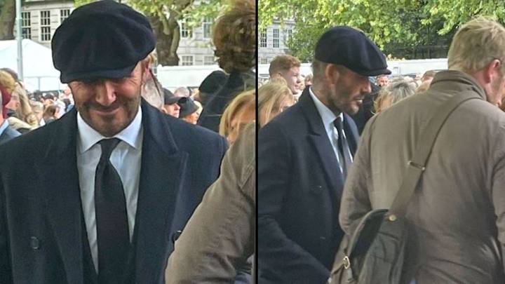 David Beckham mobbed by fans after queuing up to see the Queen lying in state