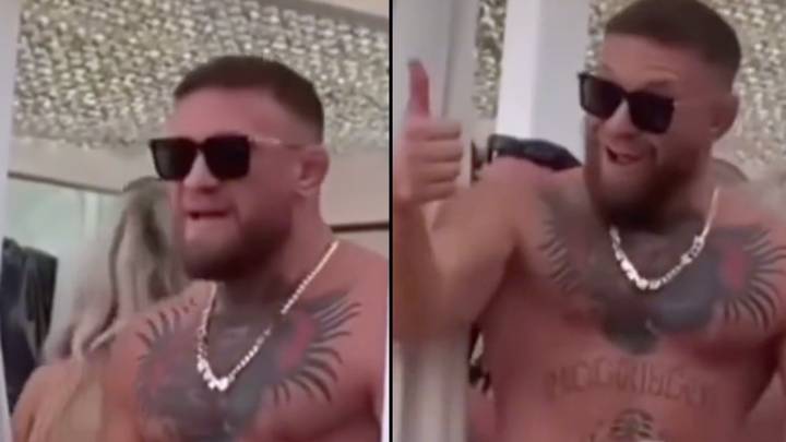 Conor McGregor Reacts Angrily To Someone Interrupting His Ibiza Party At Ocean Beach