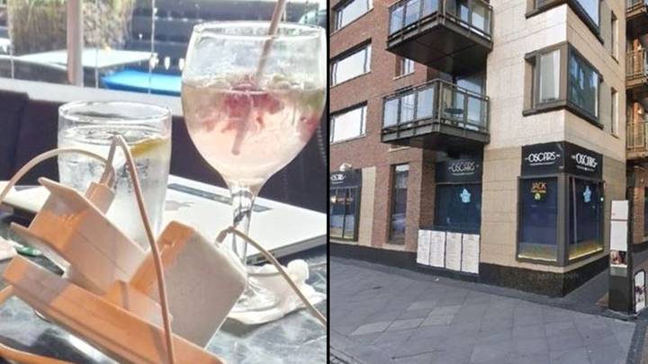 Pub owner unplugs extension lead belonging to customer charging three devices at once