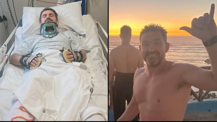Dad left paralysed from neck down after New Years cold water swim