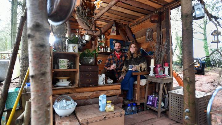 Couple Who Live Off-Grid In Wooden Huts Spend Just £25 A Month On Bills