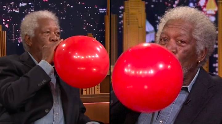 Morgan Freeman’s voice on helium is absolutely hilarious