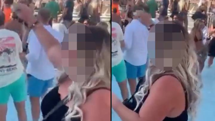 Woman filmed 'spreading brother's ashes' into pool at Ushuaia in Ibiza