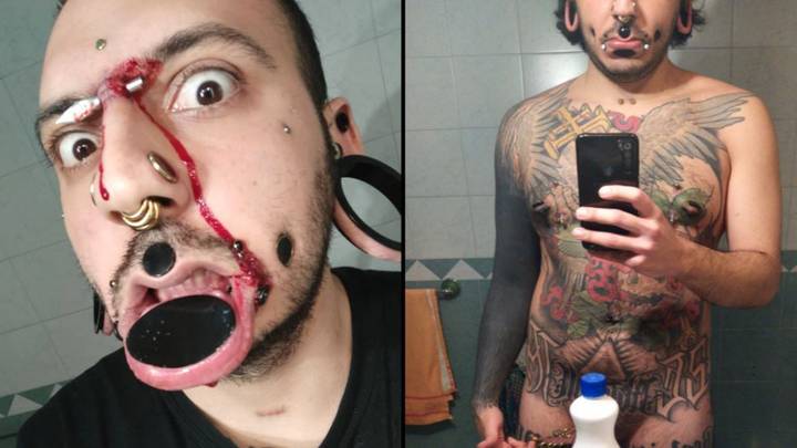 Man Adds 70 Piercings Across Body Including 41 On His Genitals