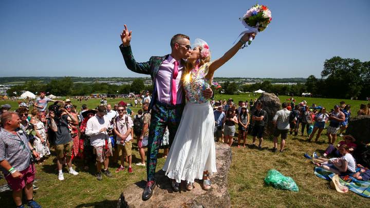 Couple Married At Glastonbury After Beating Odds To Get Tickets For Guests