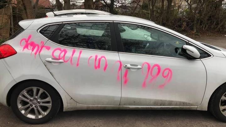 Paramedic Left In Tears After Finding Graffiti On Her Car