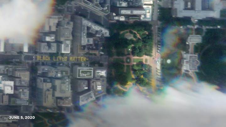 Washington DC Black Lives Matter Mural Visible From Space 