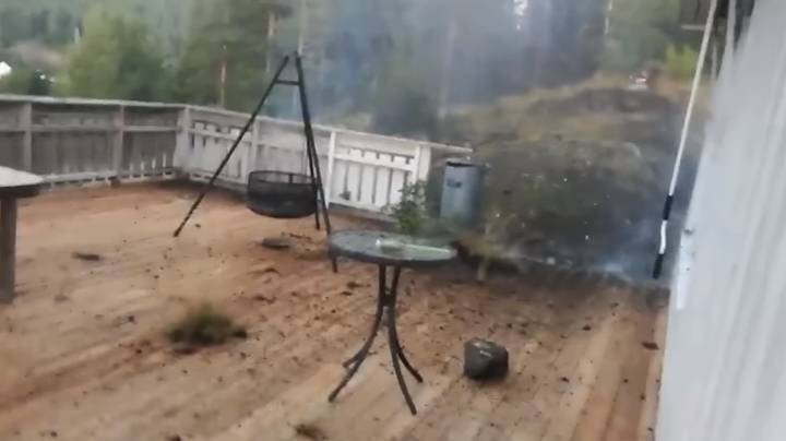 Guy Sh**s Himself When Lightning Strikes Very Close To His Home 