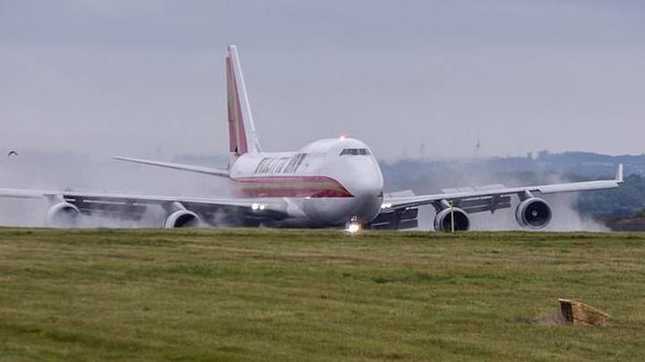 Landing Plane Bursts Into Flames At UK Airport