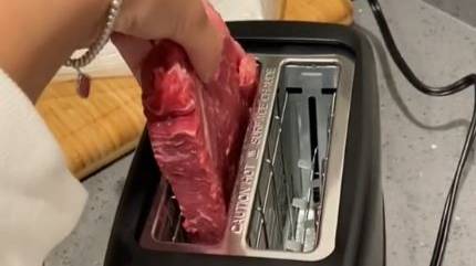TikTok User Horrifies The Internet By Cooking Her Steak In Toaster