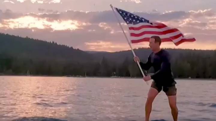 ​Mark Zuckerberg Flag Waving Surfing Video Sparks Memes 