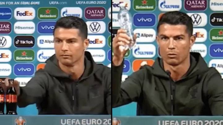 Cristiano Ronaldo Removes Coca-Cola From In Front Of Him During Euro 2020 Press Conference