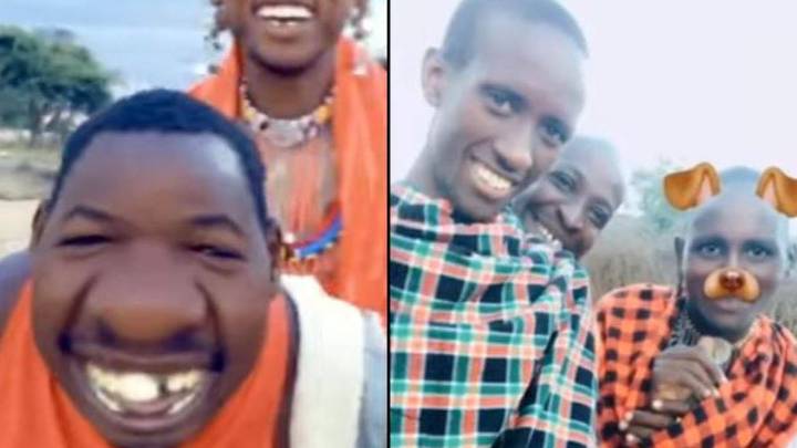 Moment Members Of The Maasai People See Snapchat Filters For The First Time