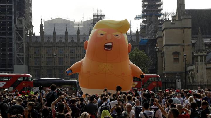 ​Trump Made To Feel 'Unwelcome' By Giant Baby Blimp