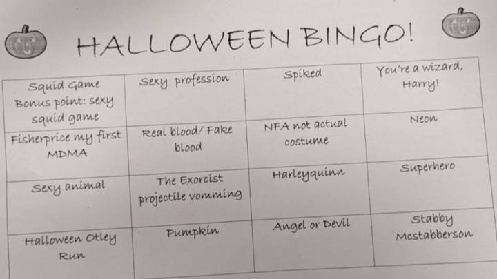 Hospital Staff Play ‘Halloween Bingo’ With Points For Spotting Spiking Victims 