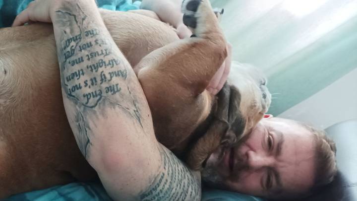 Wife Forced To Defends Husband's Manhood After Optical Illusion Photo With Dog Goes Viral