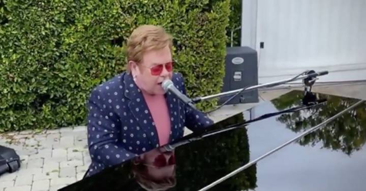 Sir Elton John Performs I'm Still Standing In His Garden For One World Coronavirus Concert