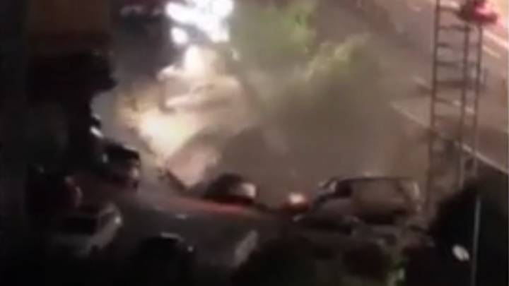 Huge Sinkhole Appears And Swallows 21 Cars In China