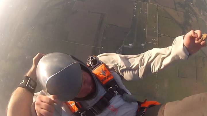 Skydiver Saves Mate's Life After He Is Knocked Unconscious 
