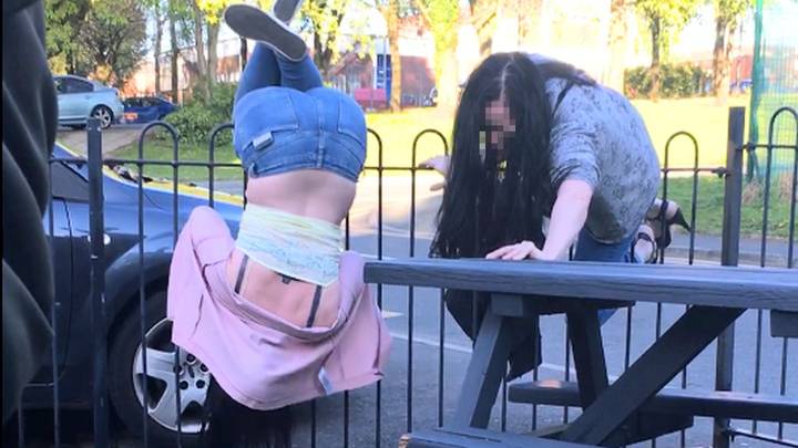 Woman Gets Stuck On Fence Trying To Sneak Into Pub Beer Garden