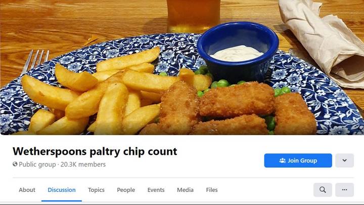 Facebook Group That Keeps Track Of Wetherspoon Chip Portions Goes Viral