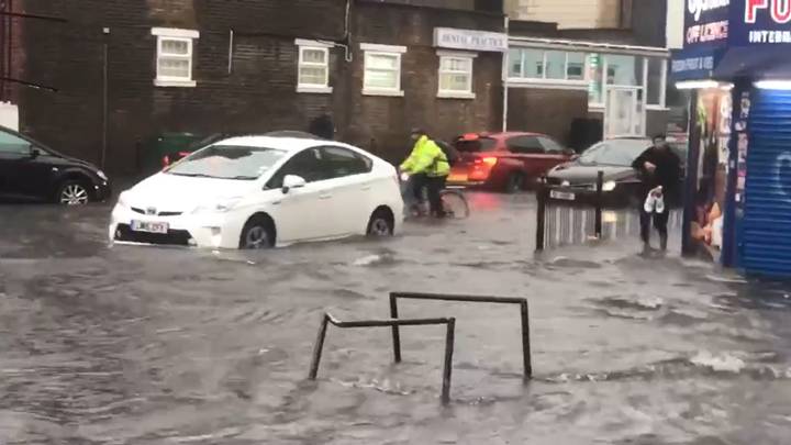London Flooded After Torrential Rain Hits The Capital
