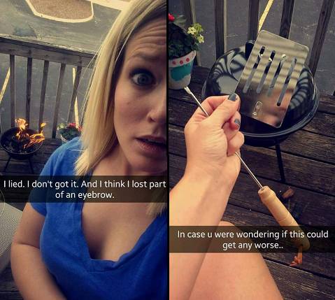 Girl Documents Herself Trying To Cook On A Barbecue And It's An Utter Shambles