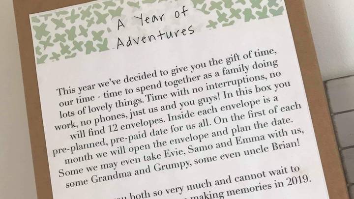 Mum Saves Money For Christmas By Offering Kids 'The Gift Of Time' Instead Of Presents