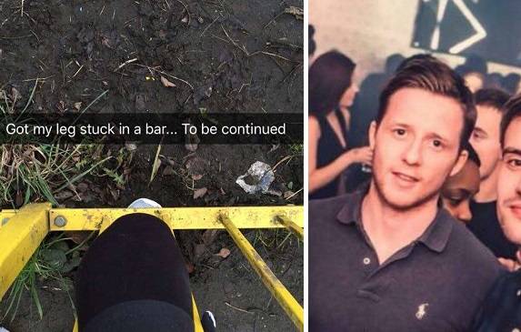 Lad Snapchats Entire Rescue Operation After Getting Knee Caught In