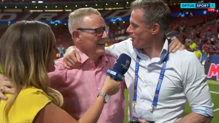 Jamie Carragher Crashes Interview With Jordan Henderson's Dad After Liverpool Win Champions League