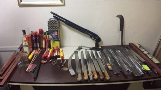 There Was An Incredible Array Of Weapons Confiscated Before Besiktas' Match