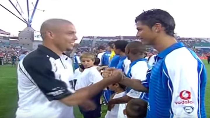 When Ronaldo Nazario And Cristiano Ronaldo Met On The Pitch