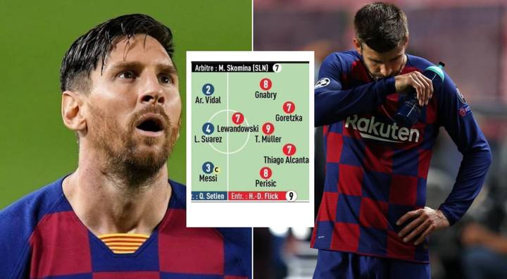 L'Equipe Release Embarrassing Ratings For Barcelona After Bayern Munich Loss