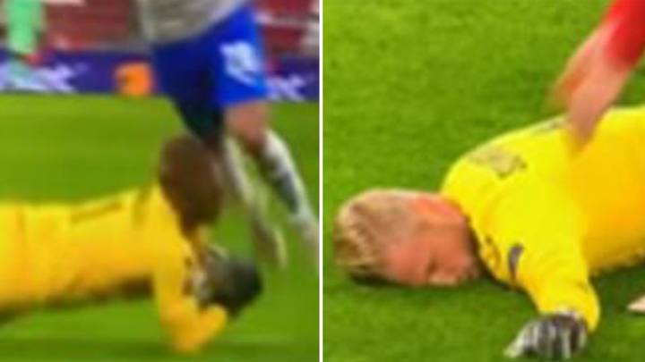 Kasper Schmeichel Subbed Off After Frightful Clash To The Head For Denmark