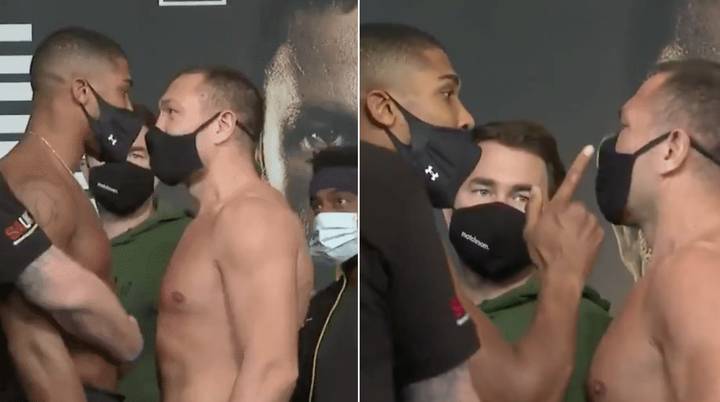 Anthony Joshua And Kubrat Pulev Trade Verbal Blows As Security Steps In During Heated Face-Off