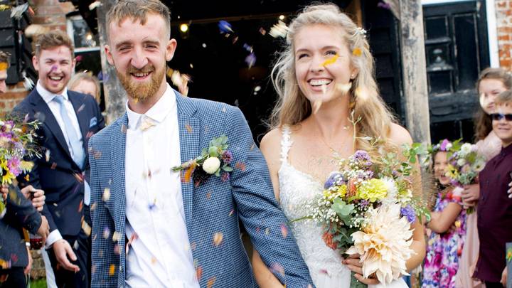 Green-Fingered Couple Rent Allotment To Grow Their Own Wedding Flowers 