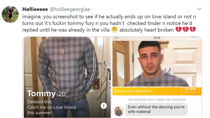 That Feeling When You Realise You’ve Accidentally Ghosted 'Love Island' Star Tommy Fury