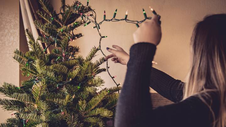 Woman Keeps Her Christmas Fairy Lights Tangle-Free By Using An Old Pringles Tube