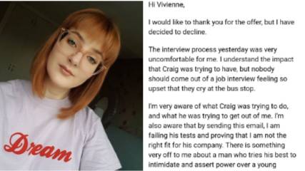 Woman Writes Powerful Job Rejection Letter After Brutal Interview